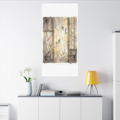 Shoji Screen Spring Canvas Art | Japandi Cozy Design