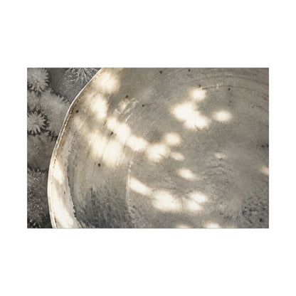 Ceramic Bowl Watercolor Canvas Art | Warm Japandi Art