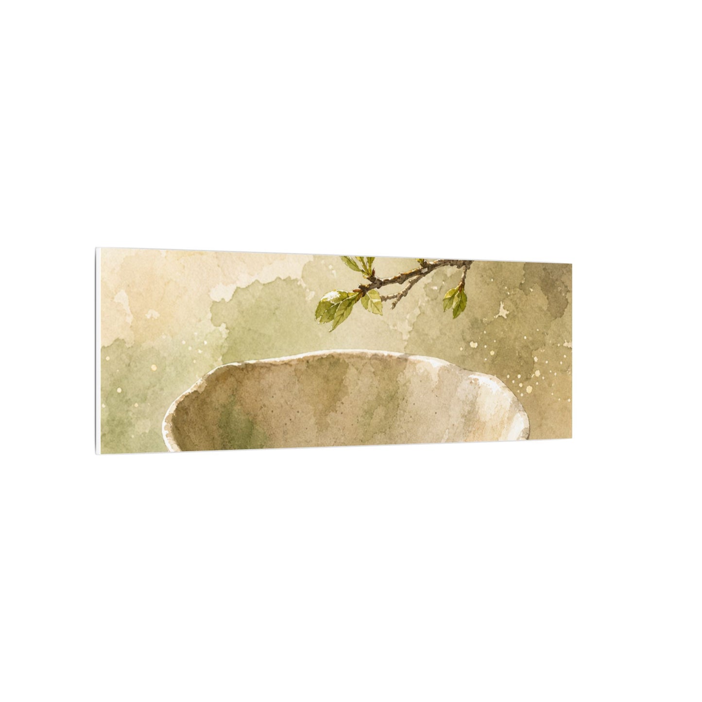 Warm Ceramic Bowl Canvas Art - Watercolor Japandi
