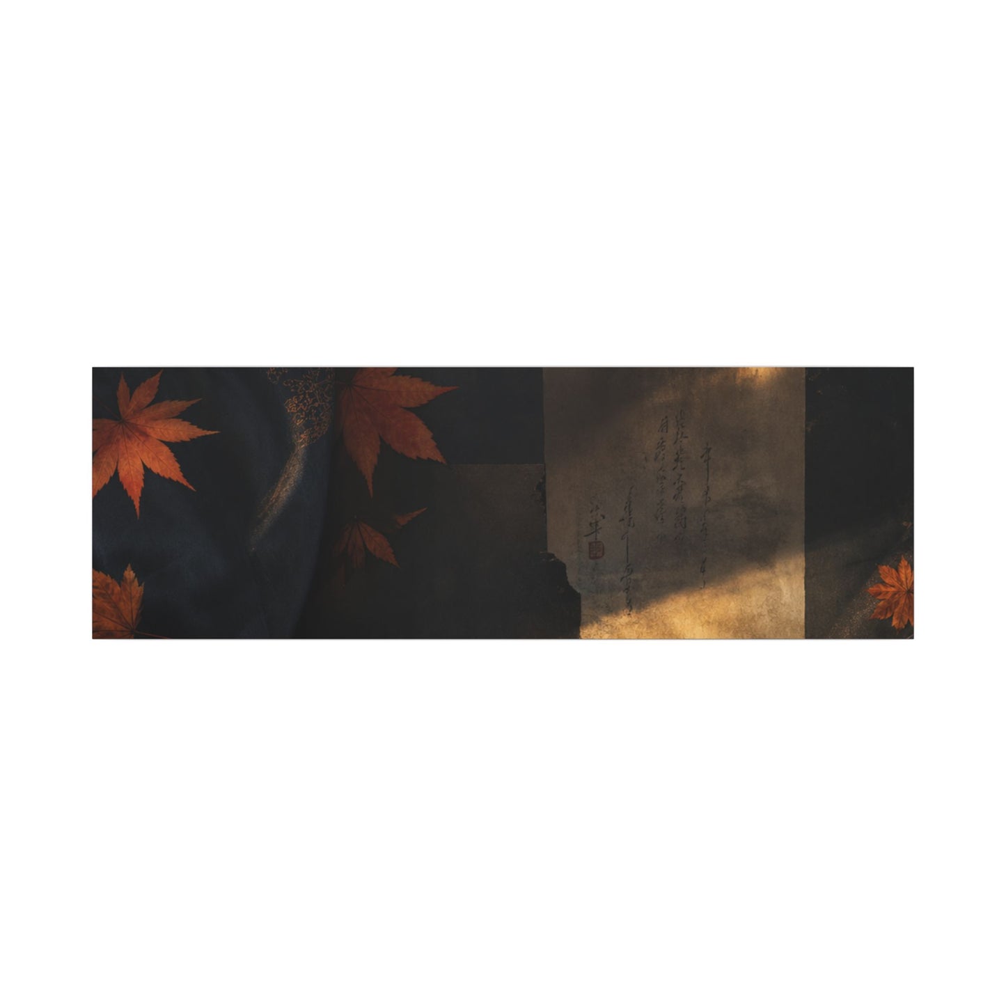 Autumn Silk Drape Shadow Zen Canvas Art | Bold Decor