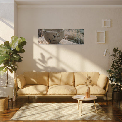 Golden Hour Ceramic Bowl Canvas Art - Japandi Ma