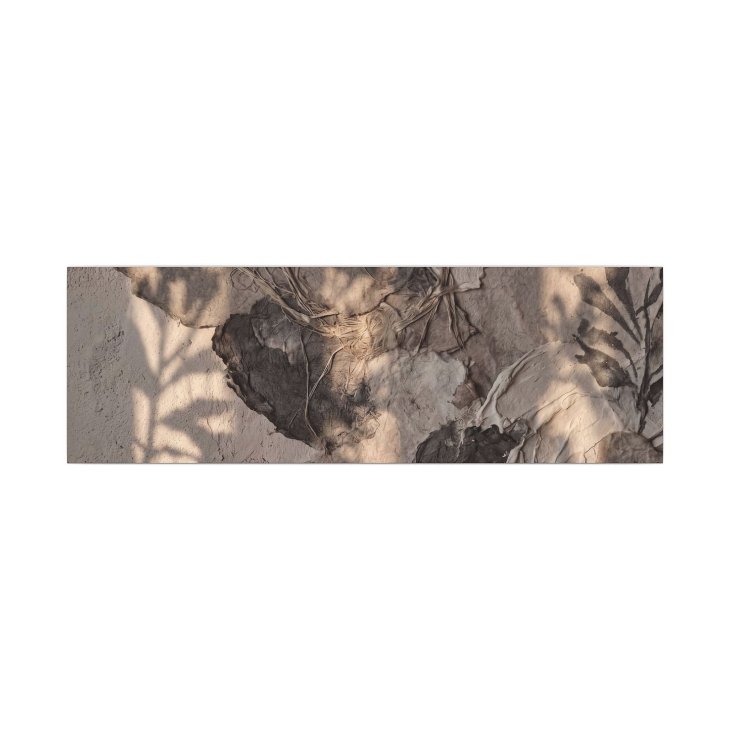 Shadow Play Summer Canvas Art | Japandi Elegant Design