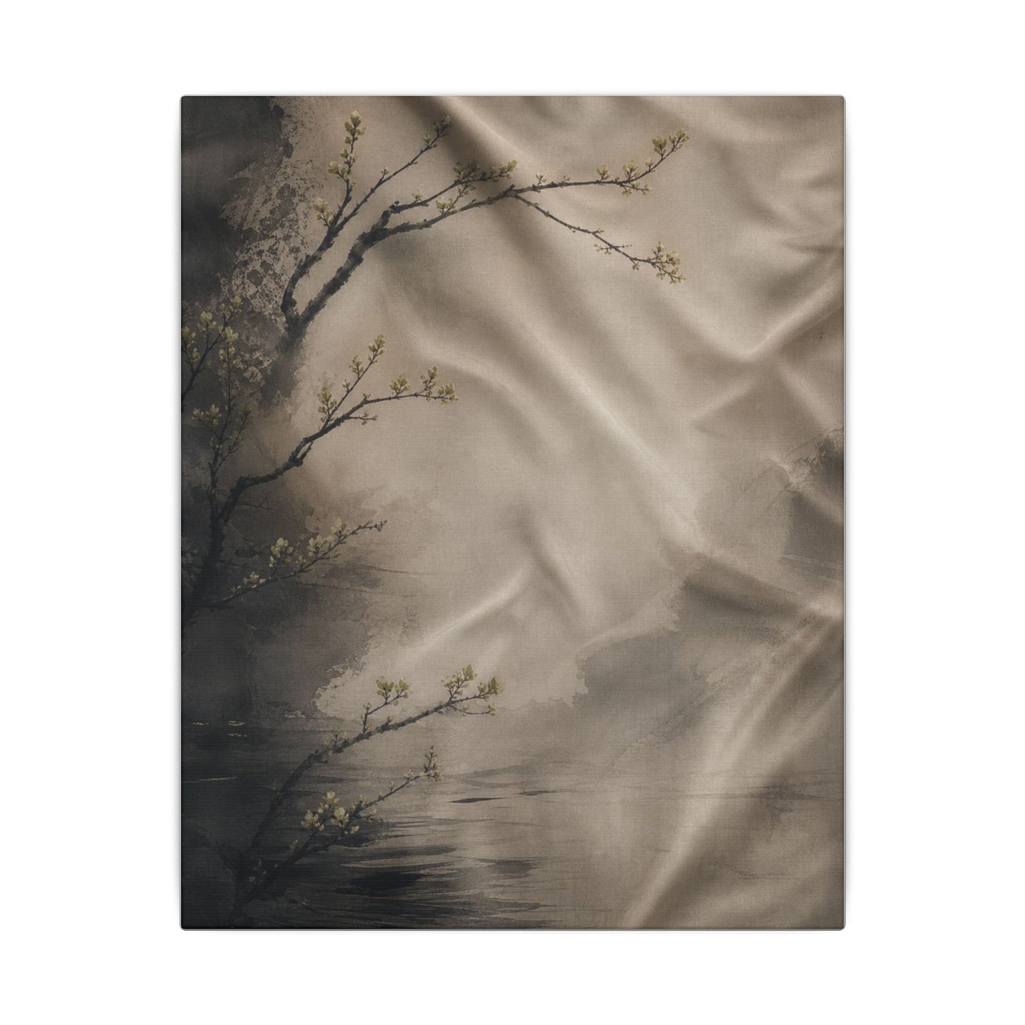 Silk Drape Canvas Art | Spring Japandi Japanese Pattern Art