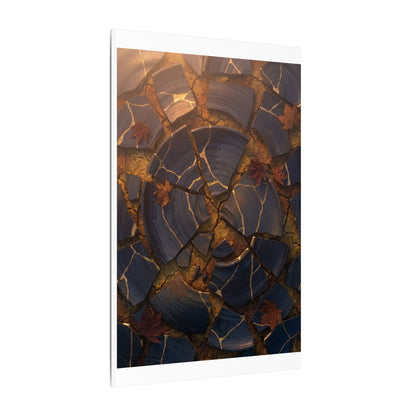 Autumn Cracked Earth Gold Repair Canvas Art | Philosophical Decor