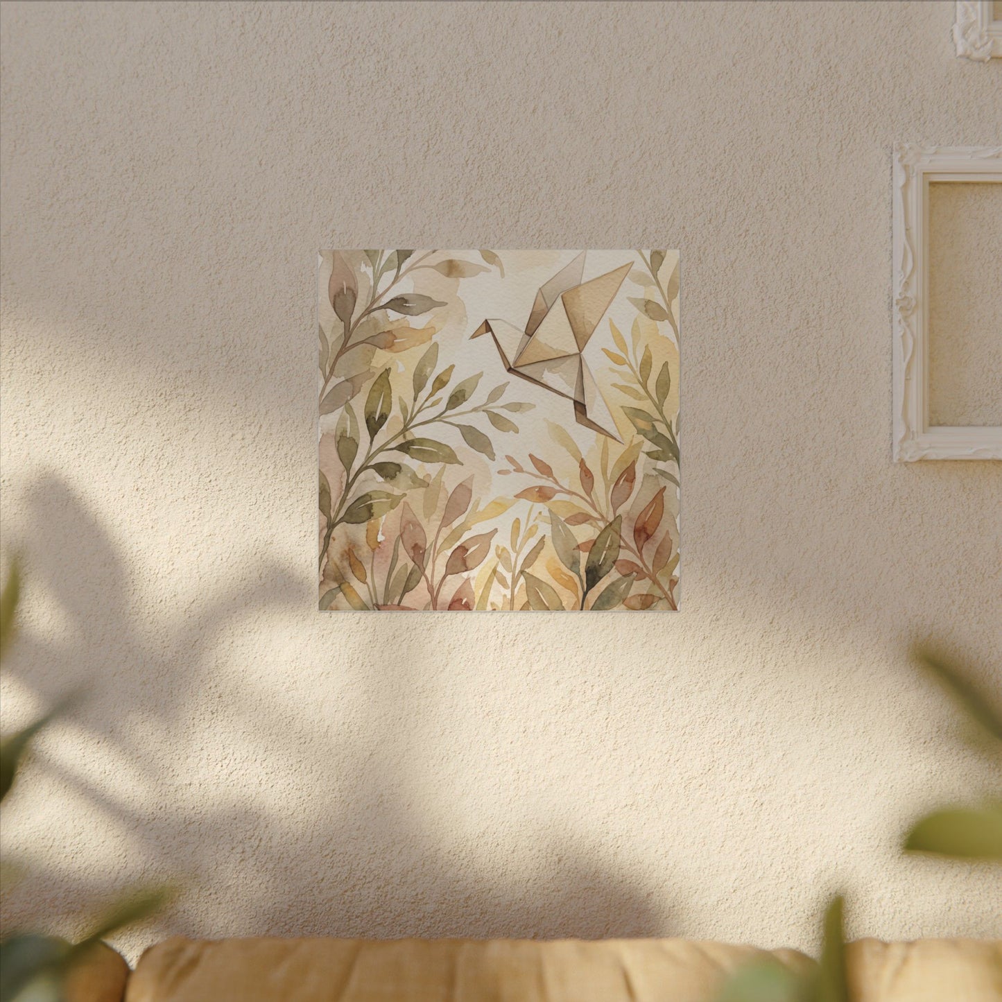 Fukinsei Paper Fold Canvas Art - Japandi Watercolor