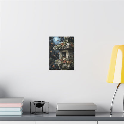 Shibui Stone Lantern Canvas Art - Japandi Minimal Line