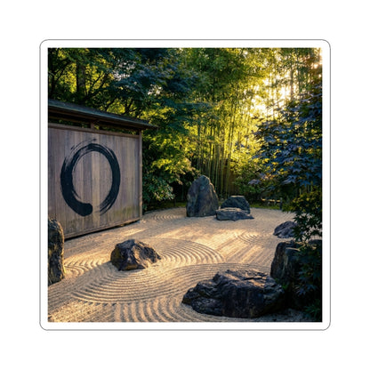 Summer Rock Garden Enso Sticker | Tranquil Decor