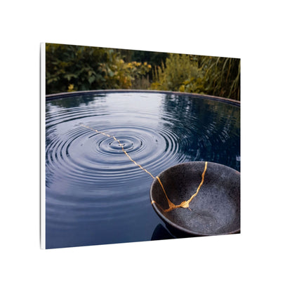 Kintsugi Water Ripple in Overcast | Broken Beauty Canvas Art