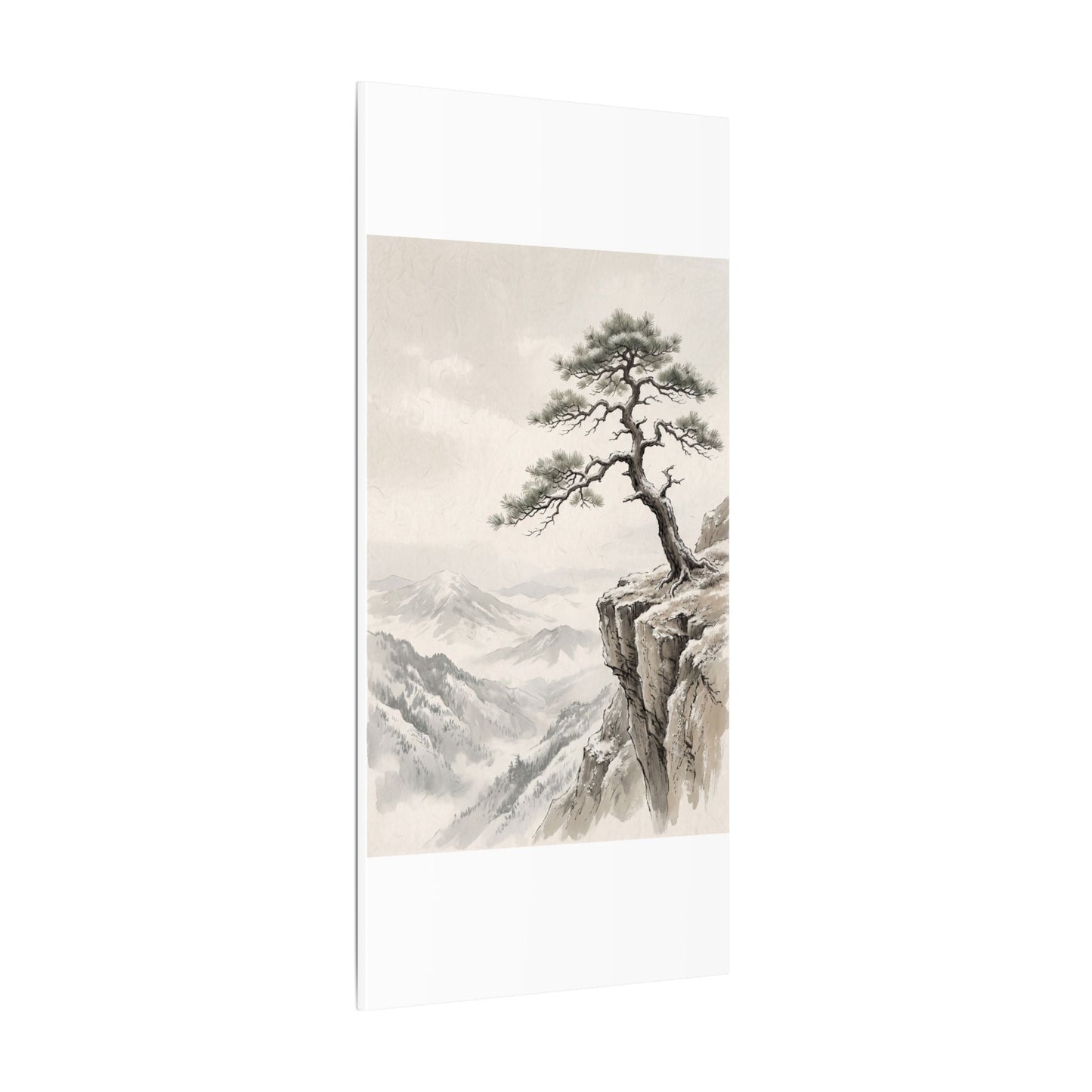 Seijaku Pine Tree Canvas Art - Japandi Japanese Pattern