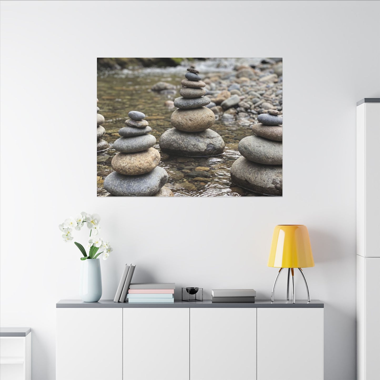 Bamboo Grove Winter Canvas Art | Zen Serene Design