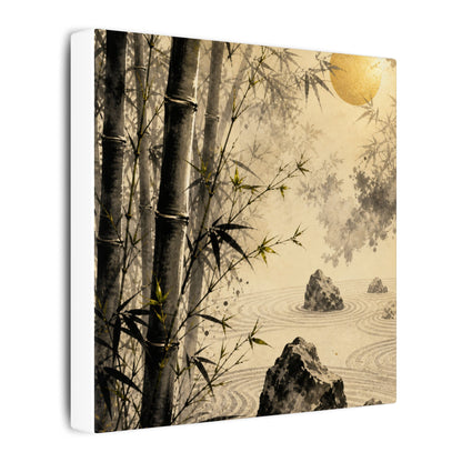 Peaceful Bamboo Grove Canvas Art - Karesansui Zen