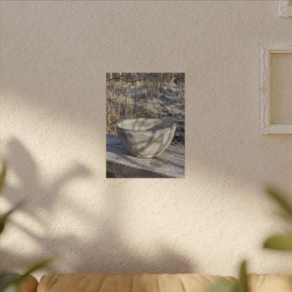 Dappled Ceramic Bowl Canvas Art - Japandi Fukinsei