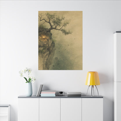 Spring Pine Tree Minimal Line Canvas Art | Earthy Decor