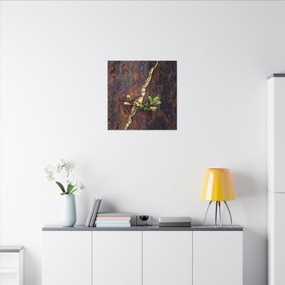 Overcast Rust Patina Canvas Art - Kintsugi Datsuzoku