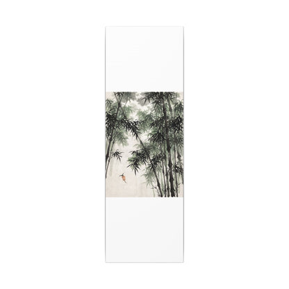 Zen Bamboo Grove in Overcast | Sumi E Canvas Art