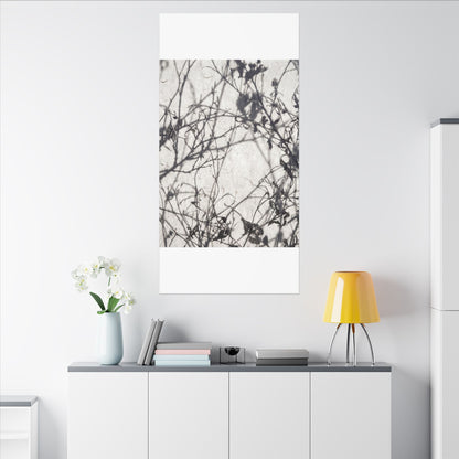 Winter Shadow Play Japanese Pattern Canvas Art | Elegant Decor