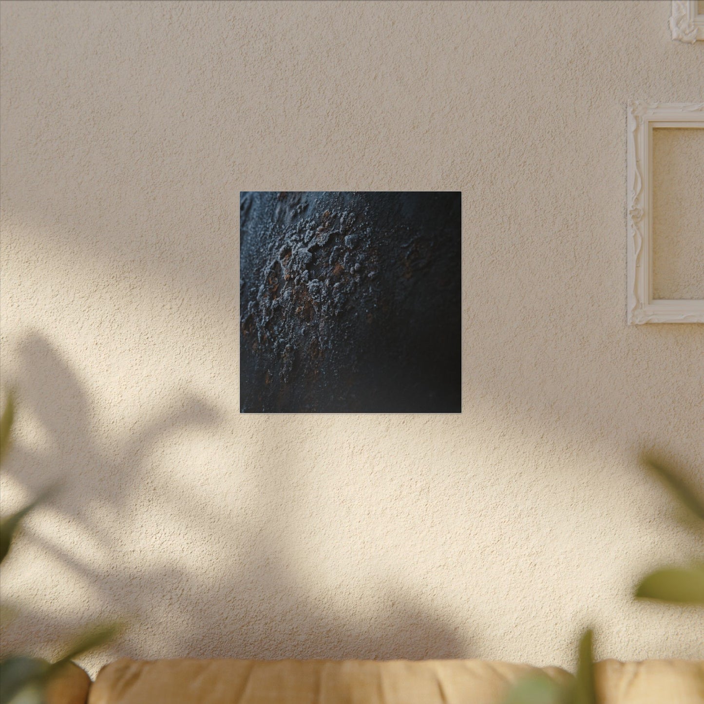 Rust Patina Canvas Art | Winter Dark Japandi Shadow Zen Art