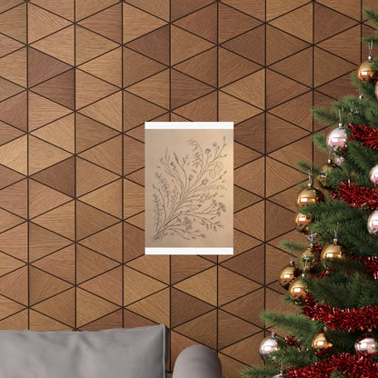 Golden Hour Dried Flowers Wall Art Print - Japandi Seijaku