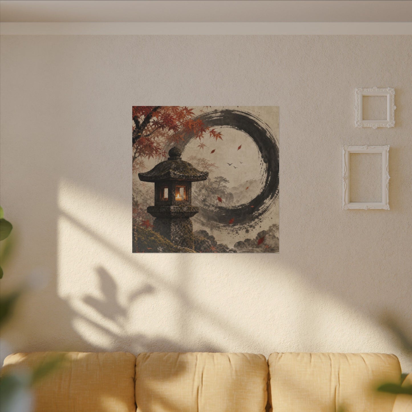 Ma Stone Lantern Canvas Art - Zen Enso