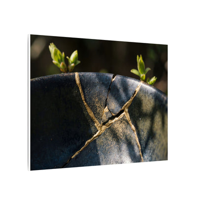 Seijaku Broken Pottery Canvas Art - Dark Japandi Shadow Zen