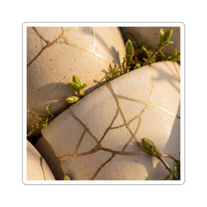 Broken Pottery Gold Vein Sticker | Artful Kintsugi Art