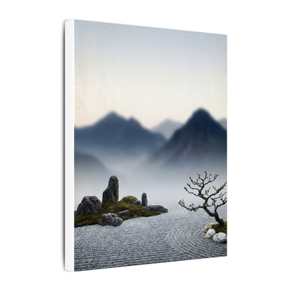 Mountain Mist Karesansui Canvas Art | Contemplative Zen Art