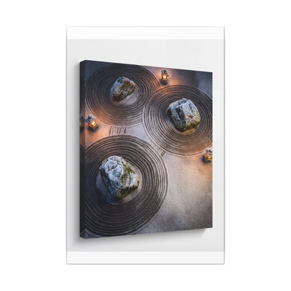 Candlelight Rock Garden Canvas Art - Japandi Ma