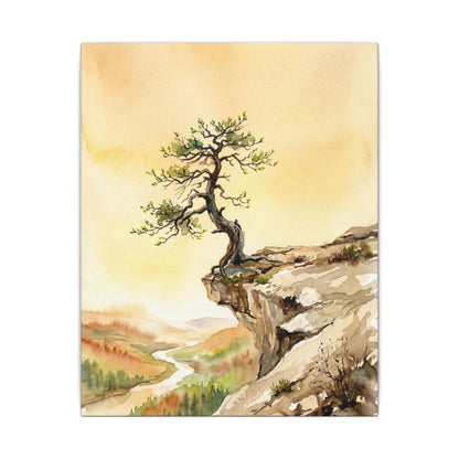Golden Hour Pine Tree Canvas Art - Japandi Fukinsei