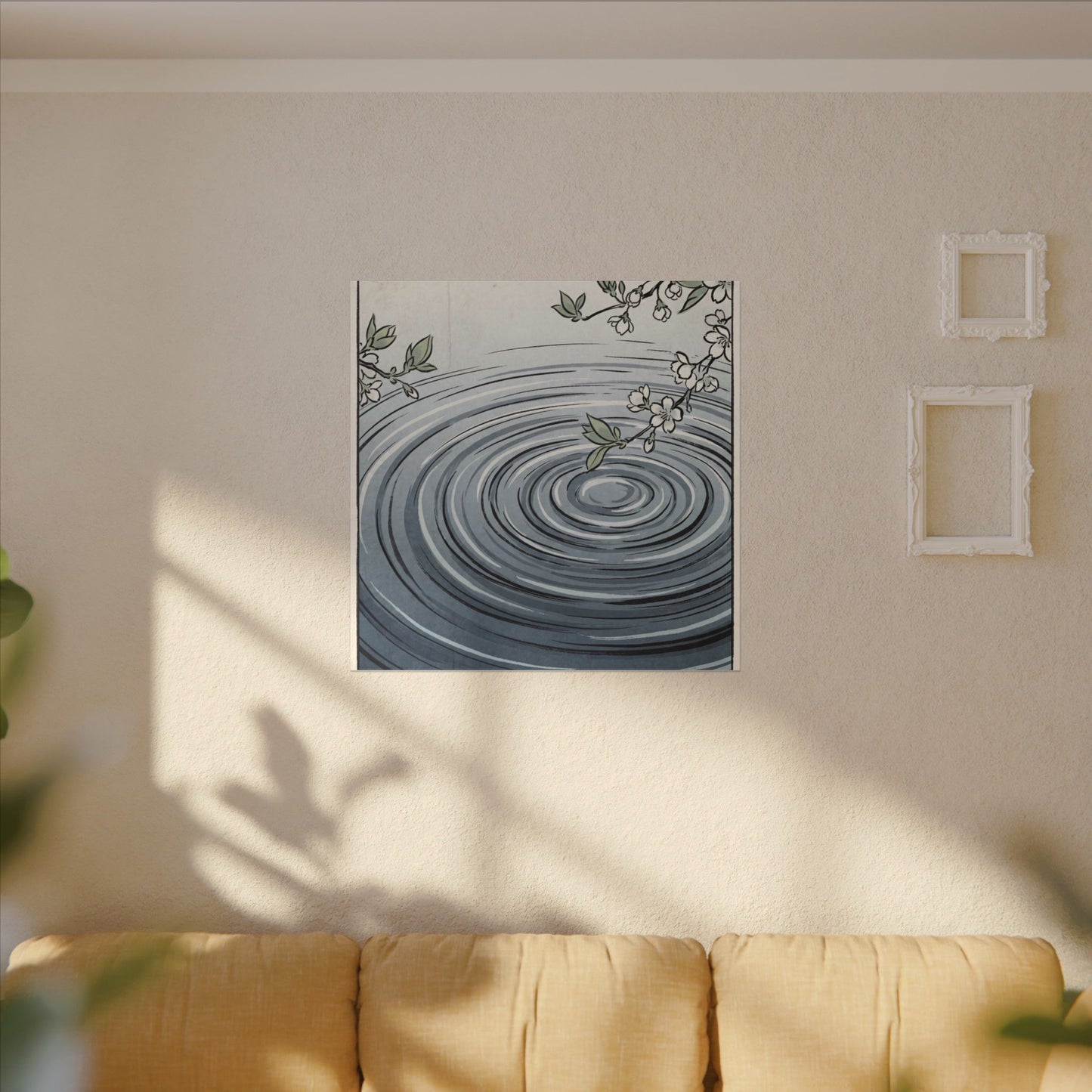 Calm Water Ripple Canvas Art - Ukiyo E Inspired Zen