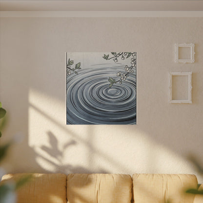 Calm Water Ripple Canvas Art - Ukiyo E Inspired Zen