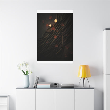 Autumn Silk Drape Moody Minimal Canvas Art | Moody Decor