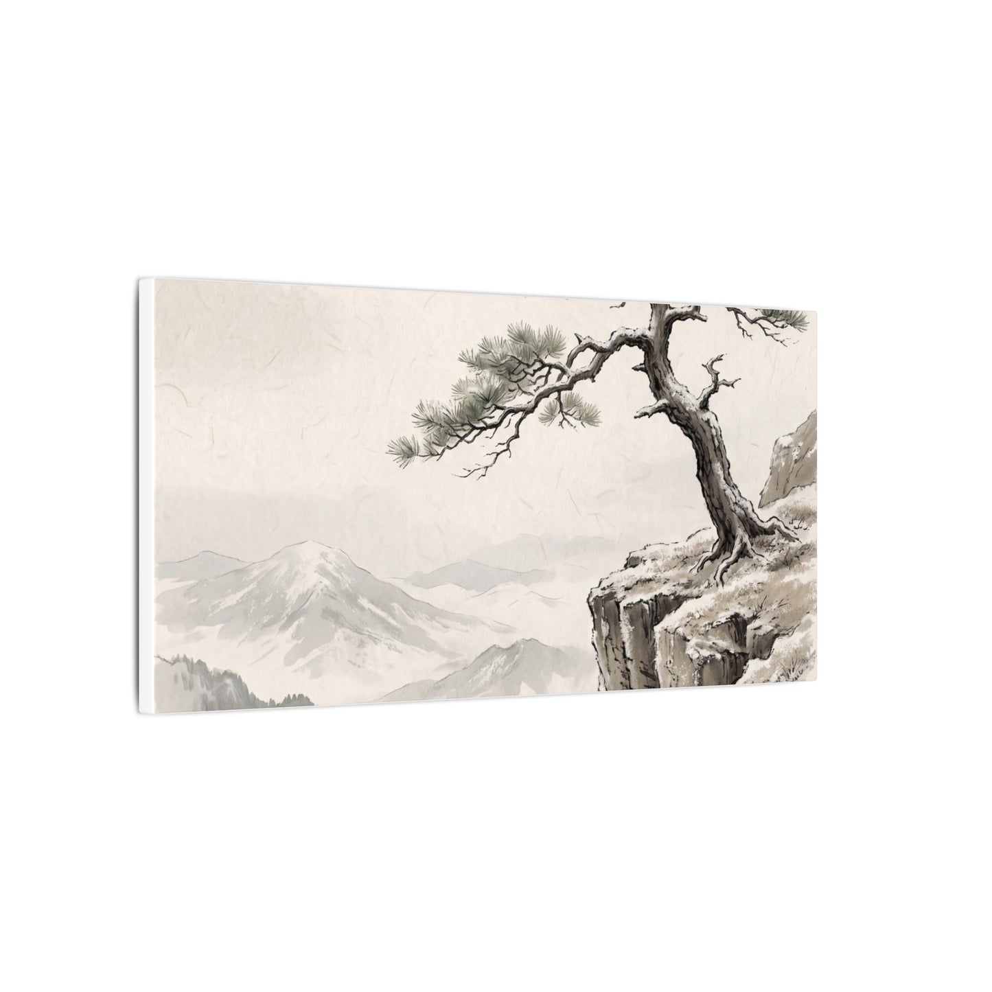 Seijaku Pine Tree Canvas Art - Japandi Japanese Pattern