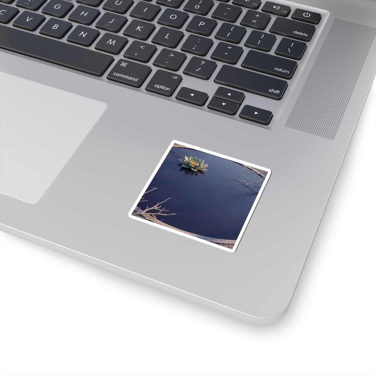 Lotus Flower Sticker | Winter Zen Karesansui Art