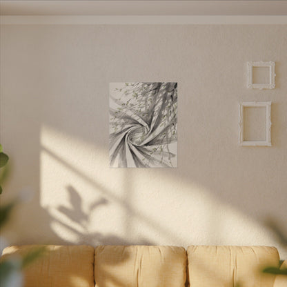 Silk Drape Spring Canvas Art | Zen Contemplative Design
