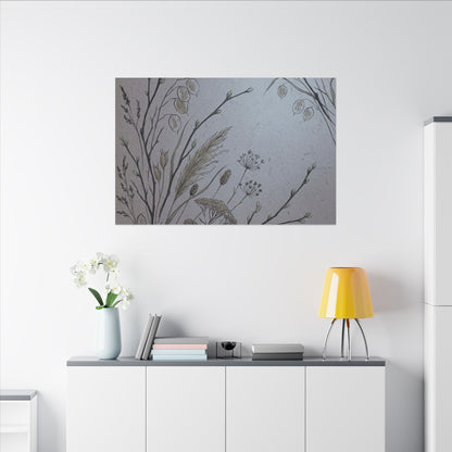 Spring Dried Flowers Japanese Pattern Canvas Art | Cozy Decor