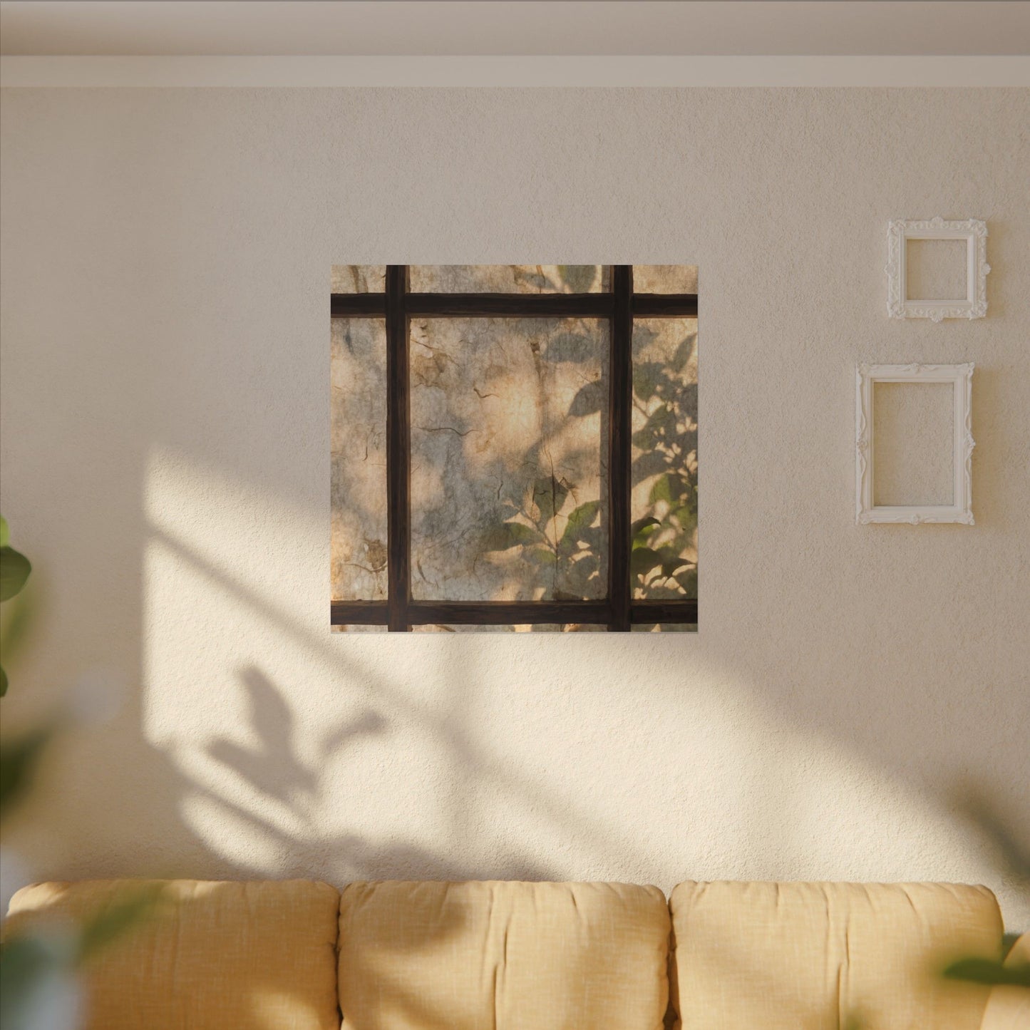 Golden Hour Shoji Screen Canvas Art - Japandi Mono No Aware