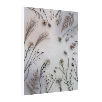 Dried Flowers Japanese Pattern Canvas Art | Elegant Japandi Art