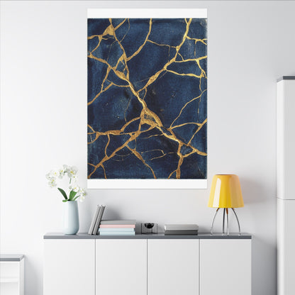 Kintsugi Crackle Canvas Art