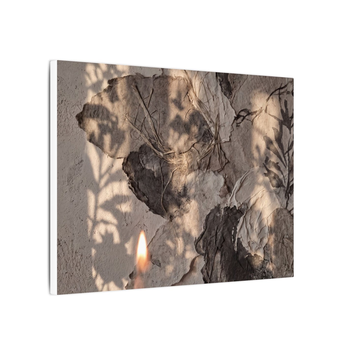 Shadow Play Summer Canvas Art | Japandi Elegant Design