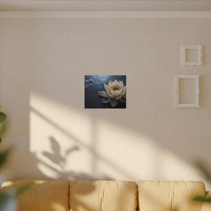Beautiful Lotus Flower Canvas Art - Gold Vein Kintsugi