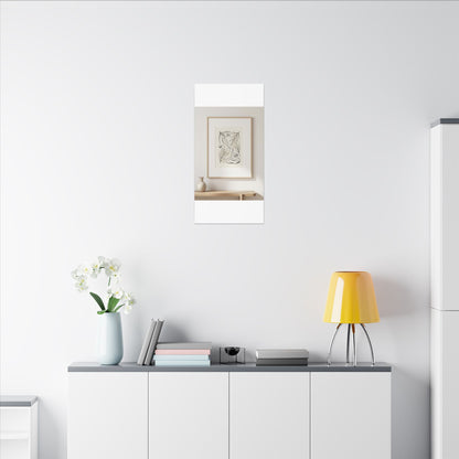 Japandi Charcoal Canvas Art