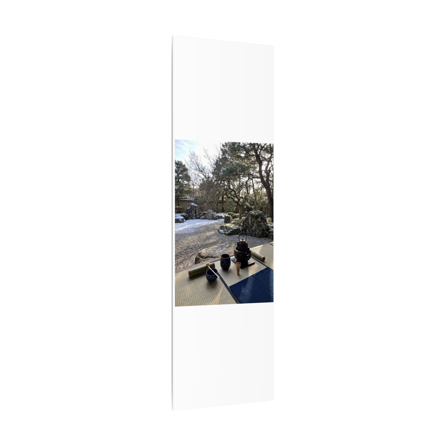 Winter Tea Ceremony Karesansui Canvas Art | Serene Decor