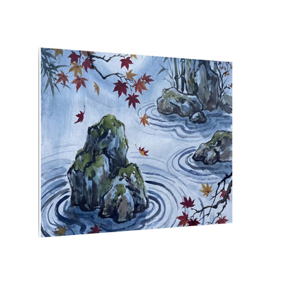 Rock Garden Autumn Canvas Art | Zen Tranquil Design