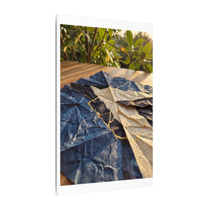 Golden Hour Paper Fold Canvas Art - Kintsugi Ma