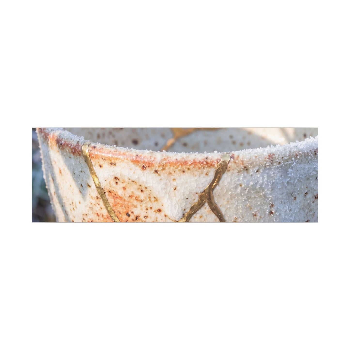 Resilient Ceramic Bowl Canvas Art - Gold Vein Kintsugi