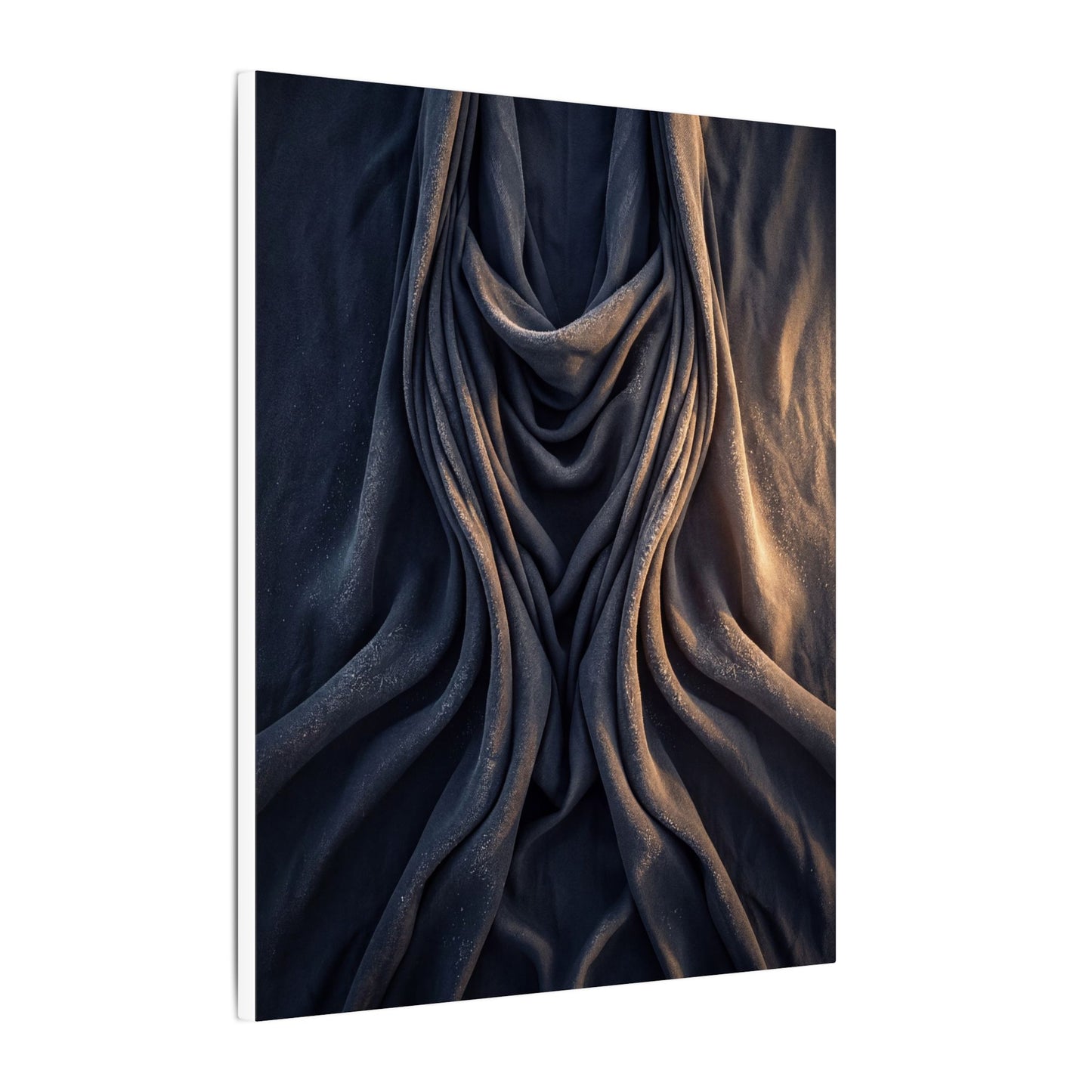 Moody Silk Drape Canvas Art - Shadow Zen Dark Japandi
