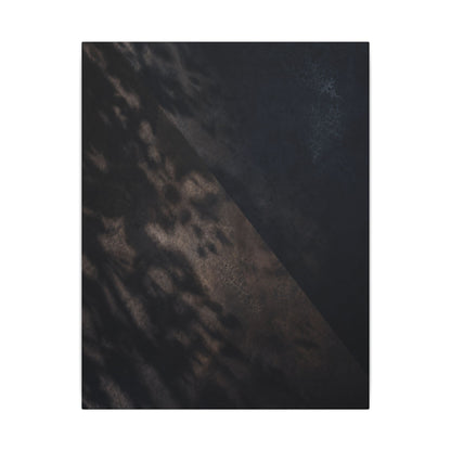 Shadow Play Winter Canvas Art | Dark Japandi Moody Design