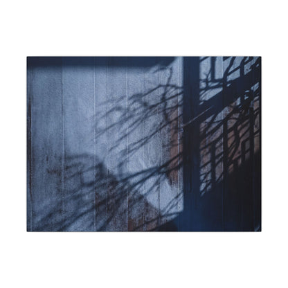 Shadow Play Moody Minimal Canvas Art | Moody Dark Japandi Art
