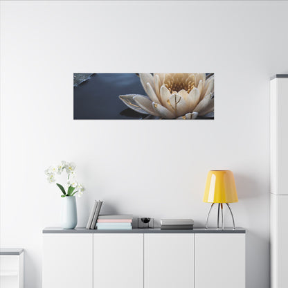 Beautiful Lotus Flower Canvas Art - Gold Vein Kintsugi