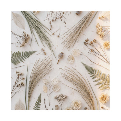 Cozy Dried Flowers Wall Art Print - Japanese Pattern Japandi